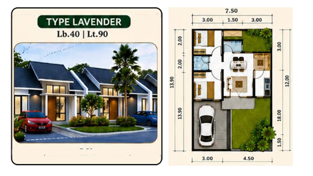Tipe Lavender (40/90)